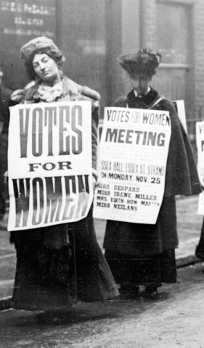 Na Inglaterra, as mulheres votaram em 1908. Nos EUA, em 1920. As negras, nos anos de 1960.