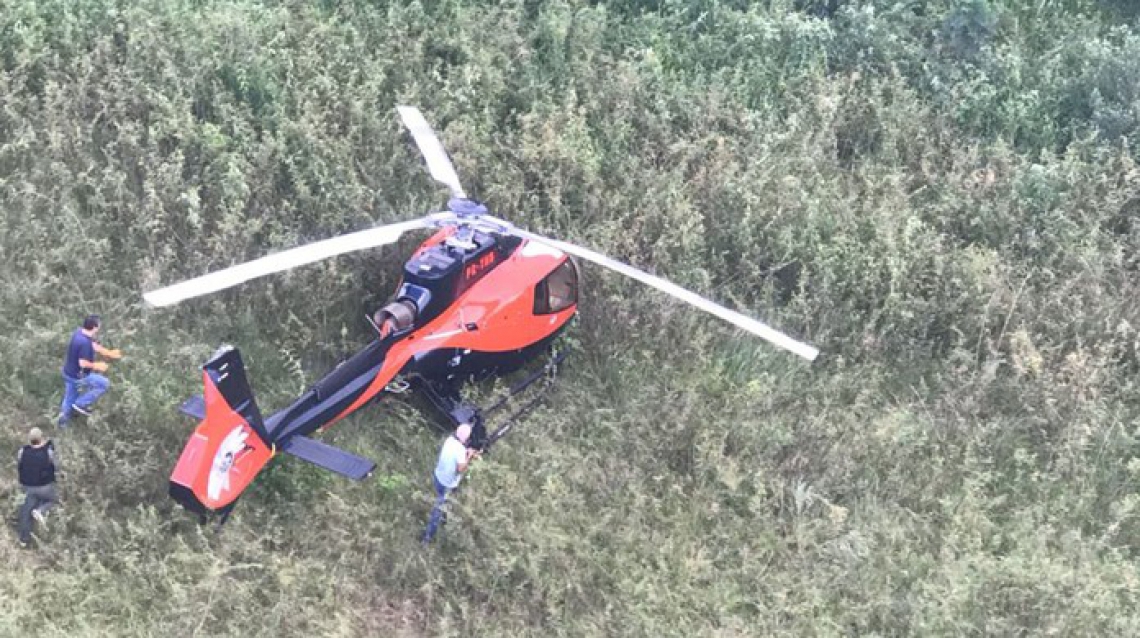 HELICÓPTERO usado no crime foi apreendido em maio de 2018, no interior de São Paulo