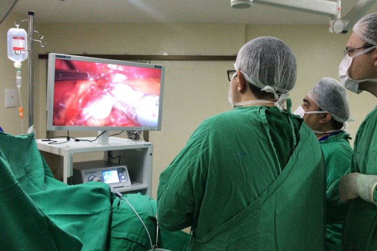 Imagem da primeira videocirurgia bariátrica em 4K realizada no Ceará(Foto: divulgação)