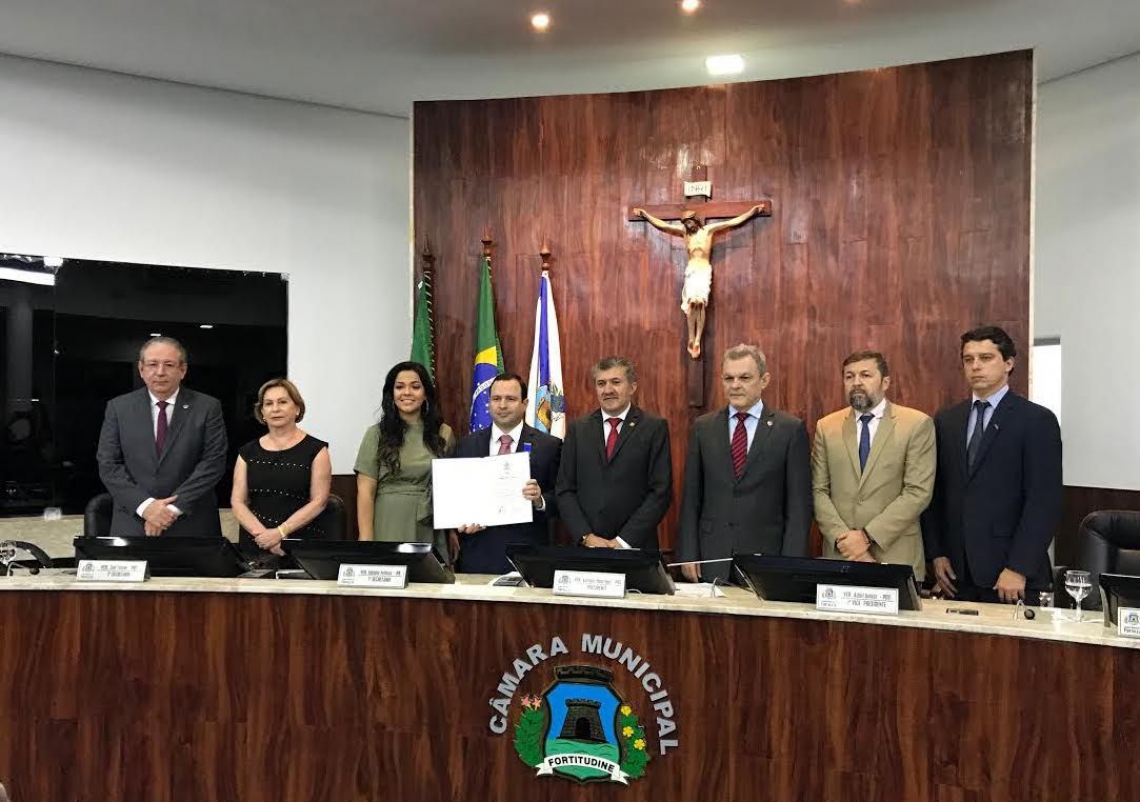 Foto: Divulgação Ricardo Cavalcante (Fiec), José Sarto (AL), Antonio Henrique (CMFor) e Élcio Batista (Governo) marcaram presença