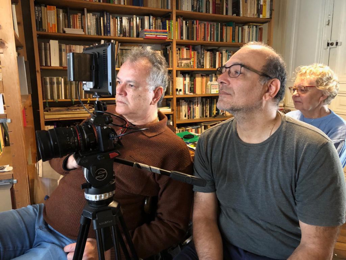 Wolney Oliveira e o diretor de fotografia Eusélio Gadelha (Xuxu), nas filmagens do longa 