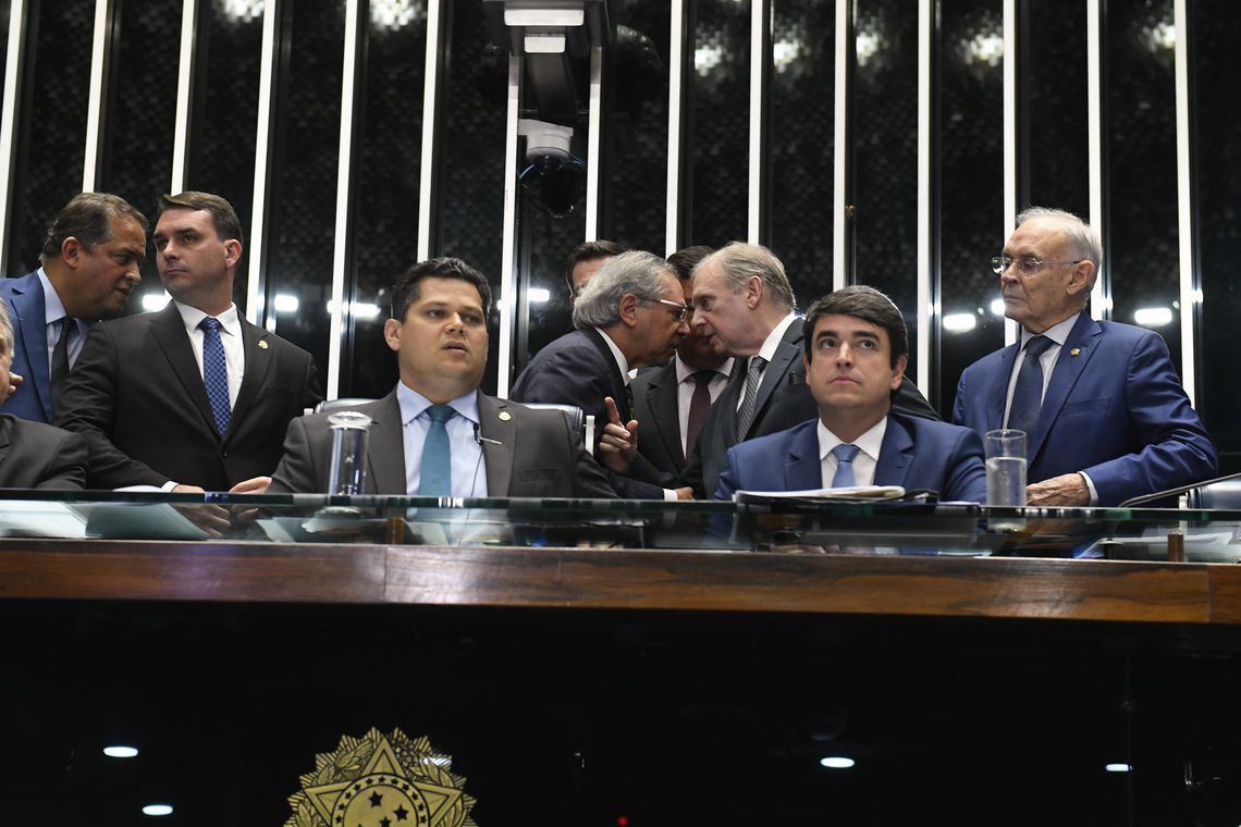 ￼Plenário do Senado Federal durante votação da reforma (Foto: Roque de Sá/Agência Brasil)