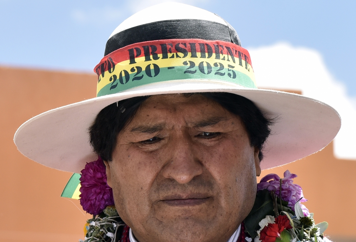 ￼EVO MORALES tentou a reeleição para chegar ao quarto mandato na Bolívia (Foto: Aizar RALDES / AFP)
