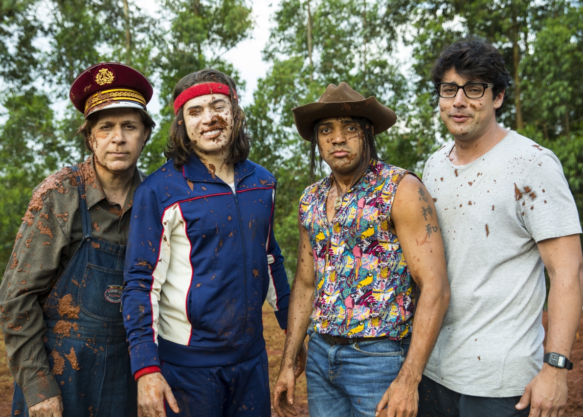 Tom Cavalcante, Whindersson Nunes, Tirulipa e Bruno de Luca em Os Parças 2 (Foto: Divulgação)