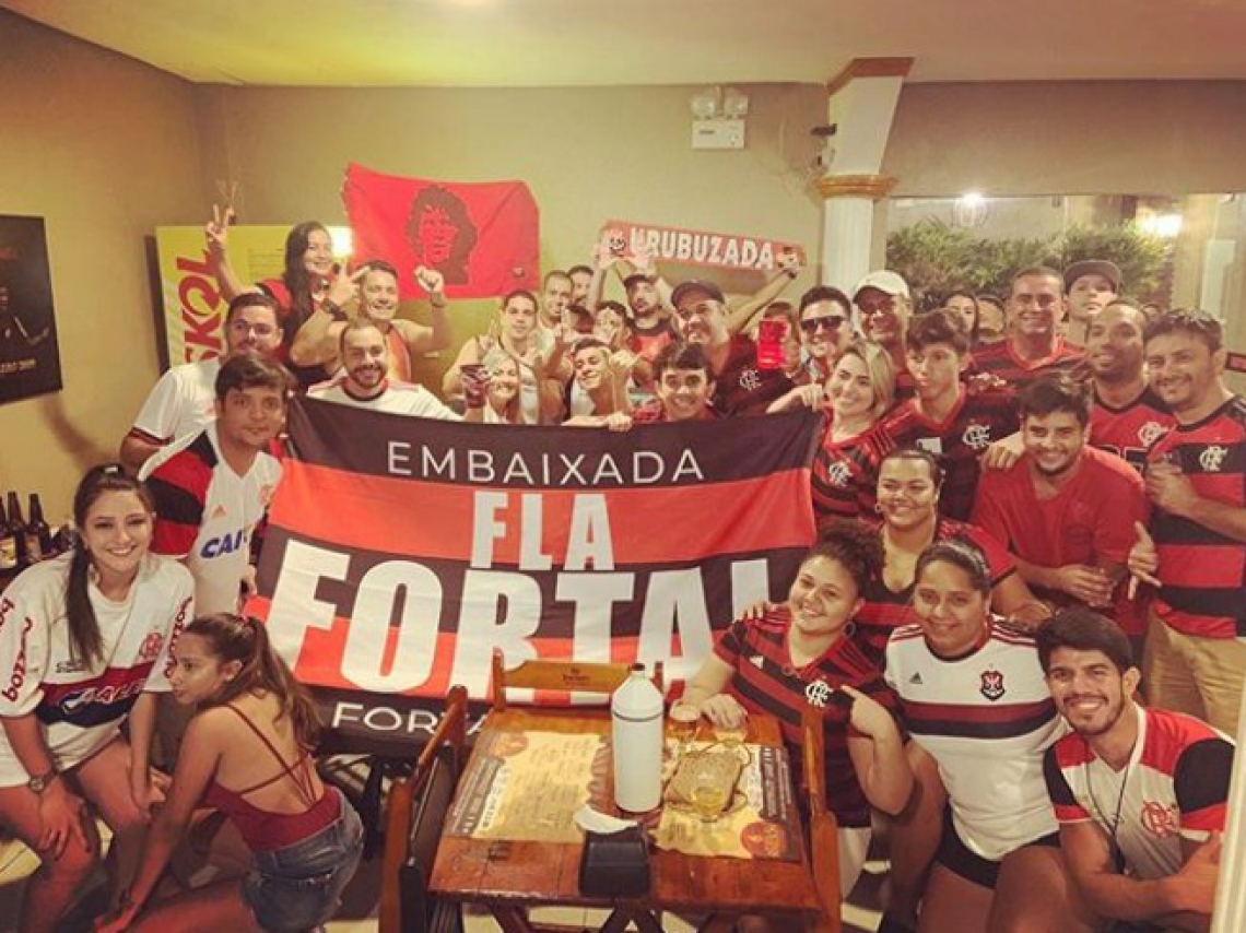 Torcedores do Flamengo marcam presença nos jogos do Flamengo (Foto: Divulgação / Embaixada Fla-Fortal)