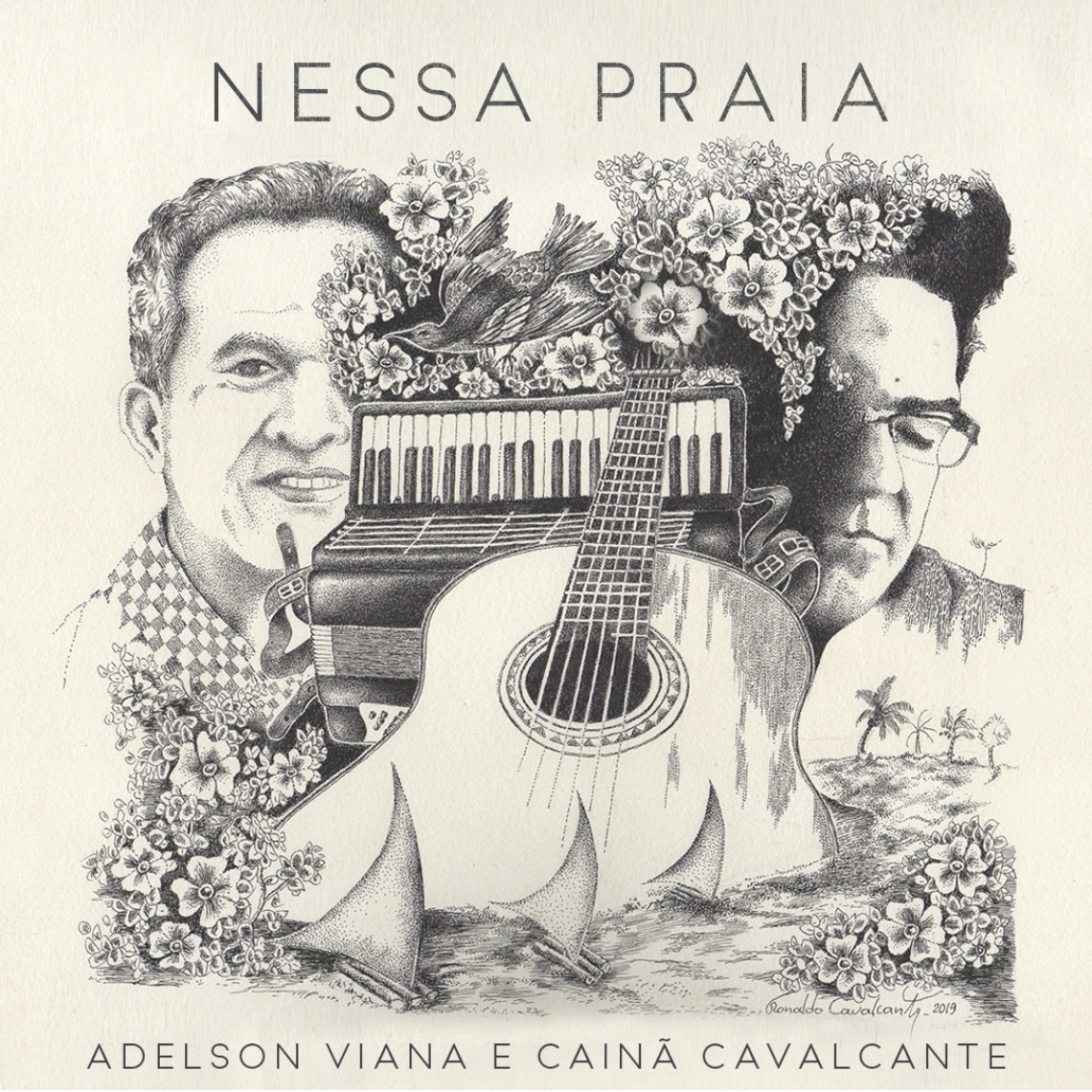 Capa do disco Nessa Praia, de Cainã Cavalcante e Adelson Viana (Foto: Ronaldo Cavalcante)
