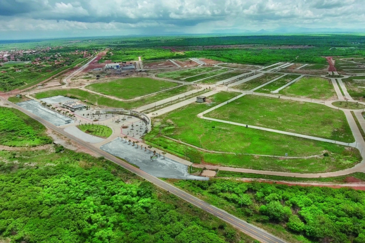 ￼VISTA AÉREA da Smart City Laguna, em São Gonçalo do Amarante, ainda em construção: mais de 4 mil lotes vendidos