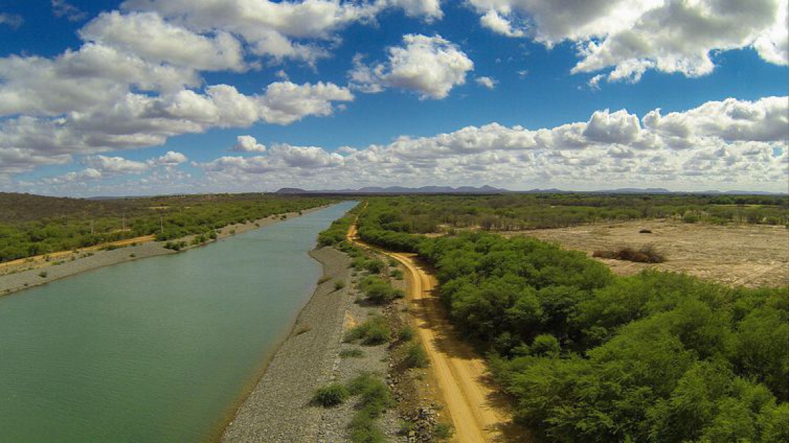 ￼ESTADO das obras do Projeto de Integração do Rio São Francisco  (Foto: Ministério do Desenvolvimento Regional/Divulgação)