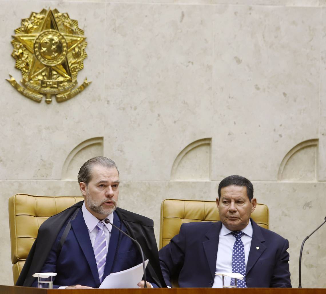 ￼PRESIDENTE do STF minimizou polêmicas em relação à decisão sobre juiz de garantias e enfatizou julgamentos de impacto econômico (Foto: Rosinei Coutinho/SCO/STF)