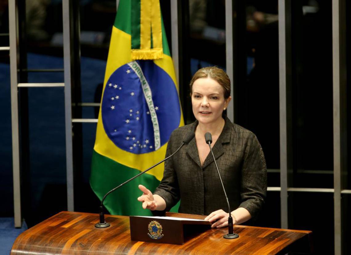 ￼Deputada e presidente do PT, Gleisi Hoffmann  (Foto: Wilson Dias/Agência Brasil)