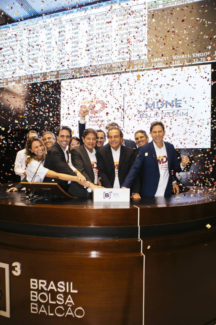 Foto: Divulgação IPO da Moura Dubeux na B3, em São Paulo