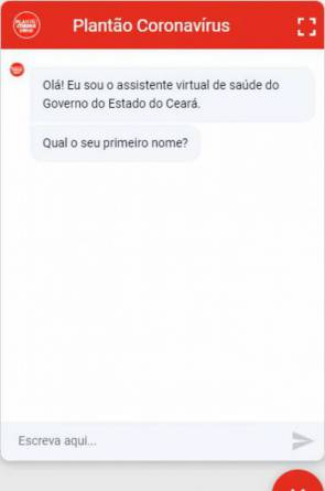 A janela do Plantão Coronavírus aparece para o usuário ao entrar no site do Governo do Ceará. A ferramenta também está disponível no endereço online da Secretaria da Saúde (saude.ce.gov.br), na página coronavirus.ceara.gov.br e no Facebook Messenger da Sesa