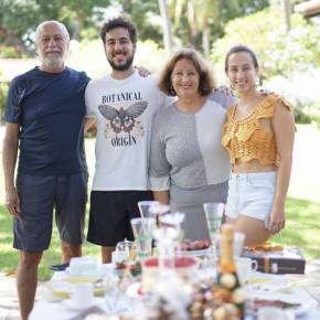 Marcos de Castro com Thomas, Annette e Sasha