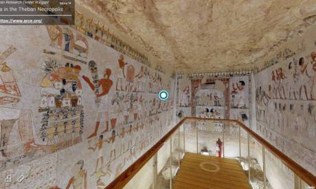 A tumba de Menna é de meados da 18ª dinastia real egípcia 