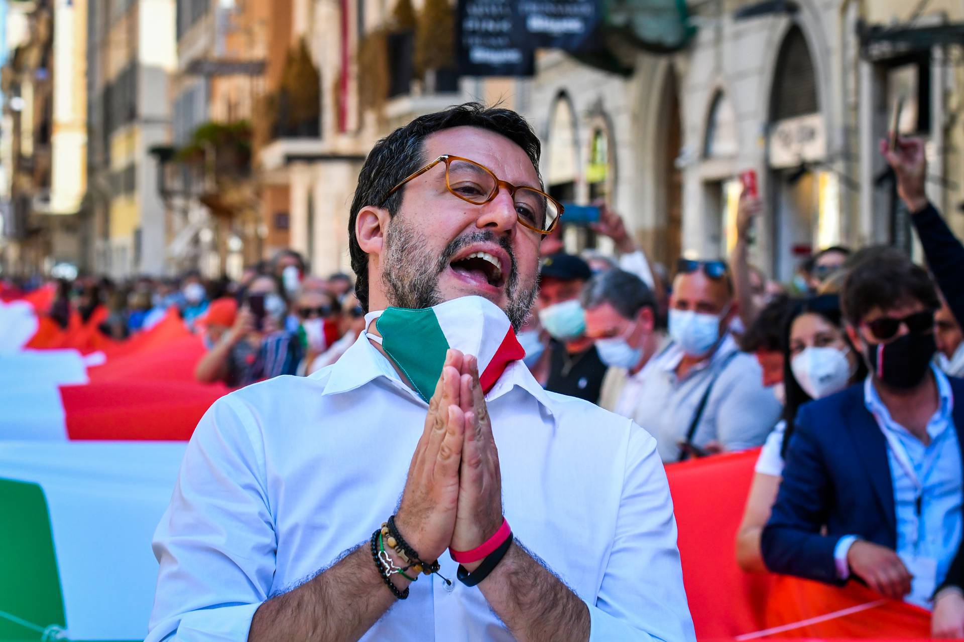 Líder da extrema-direita italiana Matteo Salvini  (Foto: Alberto PIZZOLI/AFP))