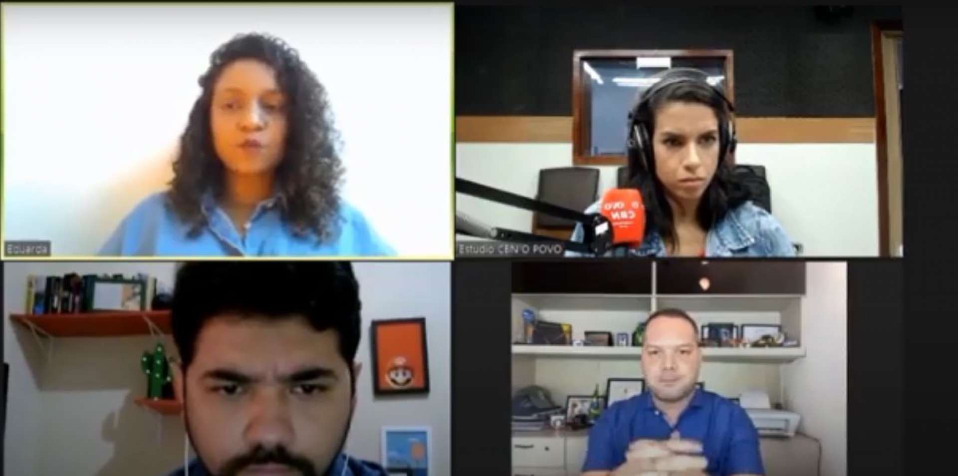 HEITOR Freire foi entrevistados por Eduarda Talicy, Ítalo Coriolano e Rachel Gomes (Foto: Reprodução)
