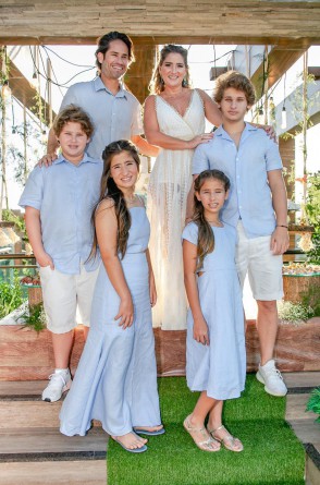 David Rodrigues e Patriciana com os filhos David, Vida, Patrick e Pietra