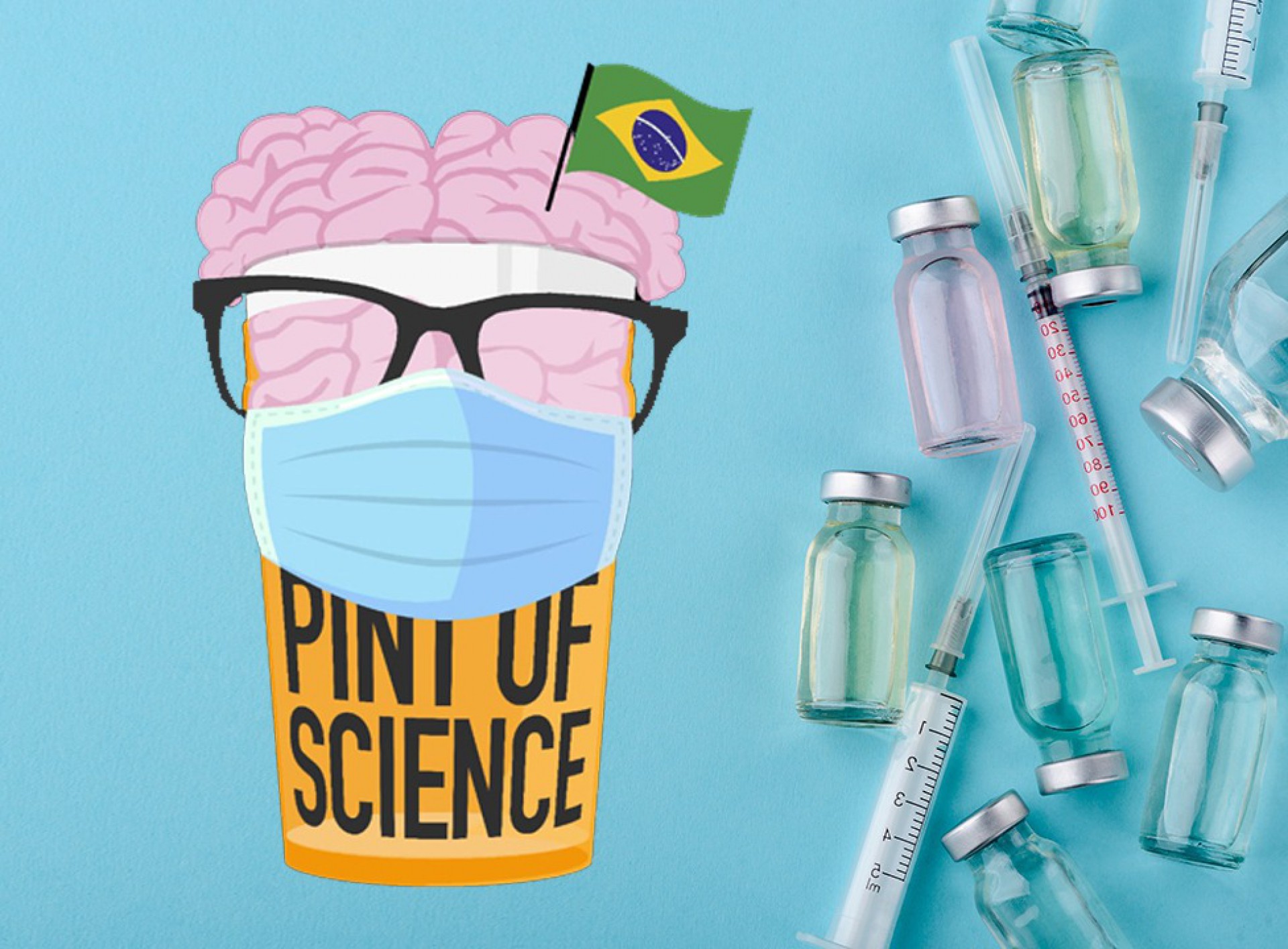 O festival Pint of Science começou dia 8 e Fortaleza se apresenta nesta quinta-feira (10), no encerramento (Foto: LOGO DO FESTIVAL PINT OF SCIENCE)