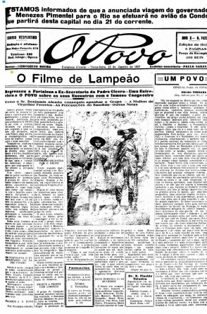 Entrevista de Benjamin Abrahão ao O POVO, em 1929(Foto: O POVO.DOC)