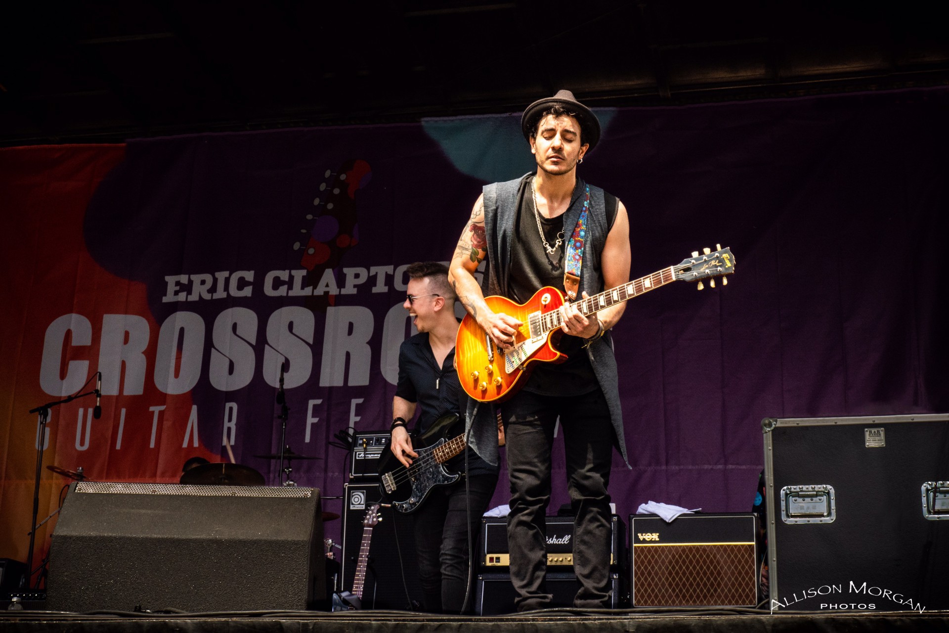 Artur Menezes em festival promovido por Eric Clapton, em 2019
 (Foto: Divulgação)