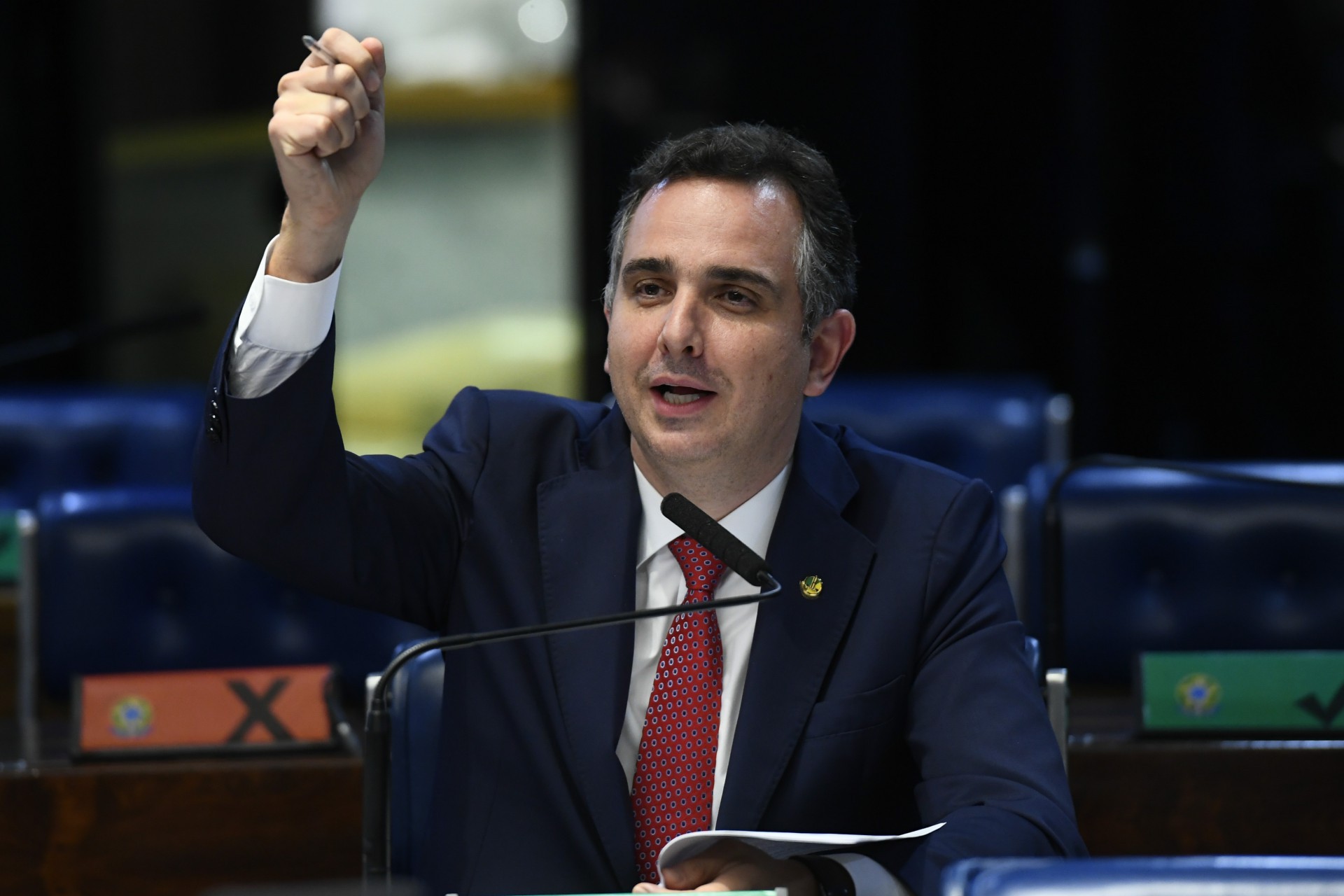 Rodrigo Pacheco foi eleito presidente do Senado (Foto: Marcos Oliveira/Agência Senado)