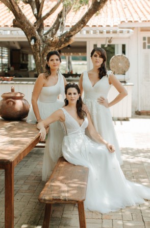 Karina Jalles, Amanda Viana e Natalia Viana: nova coleção na Lisblu, para noivas diurnas e cerimônias menores