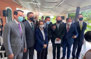 Cerimônia de instalação da Frente de Energia Renovável: deputado Danilo Forte e comitiva de ministros que prestigiou a instalação da iniciativa