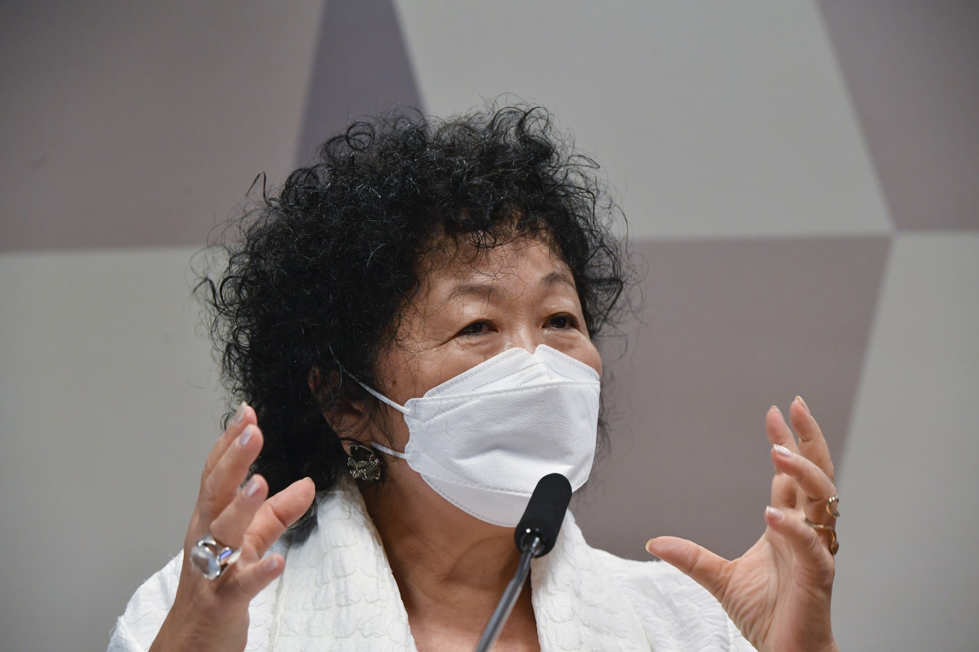 Médica Nise Yamaguchi na CPI da Covid-19 (Foto: Leopoldo Silva/Agência Senado)