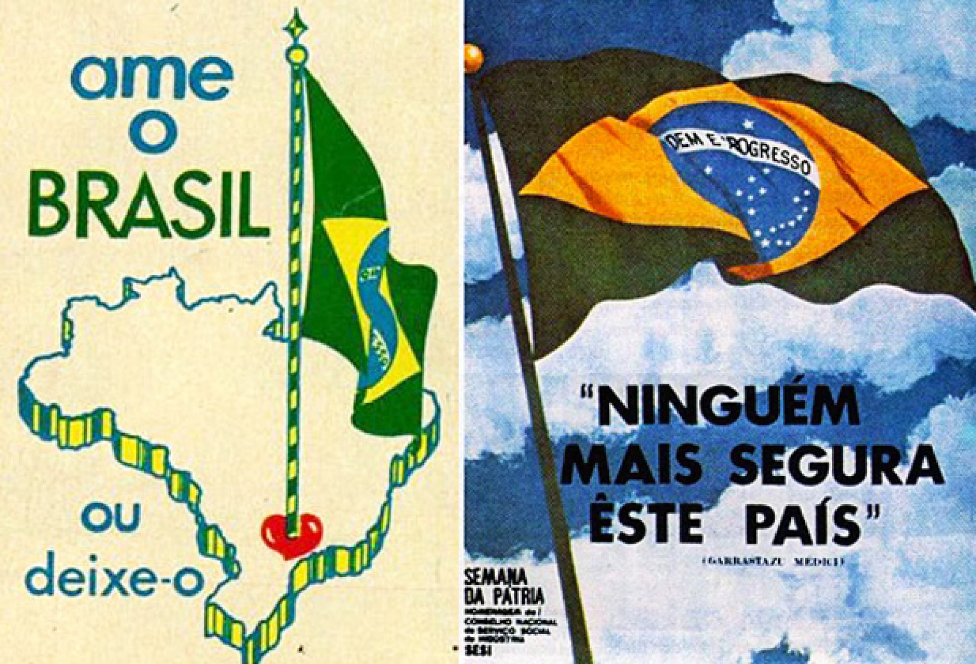 Slogan do movimento desenvolvimentista brasileiro nos anos de 1970