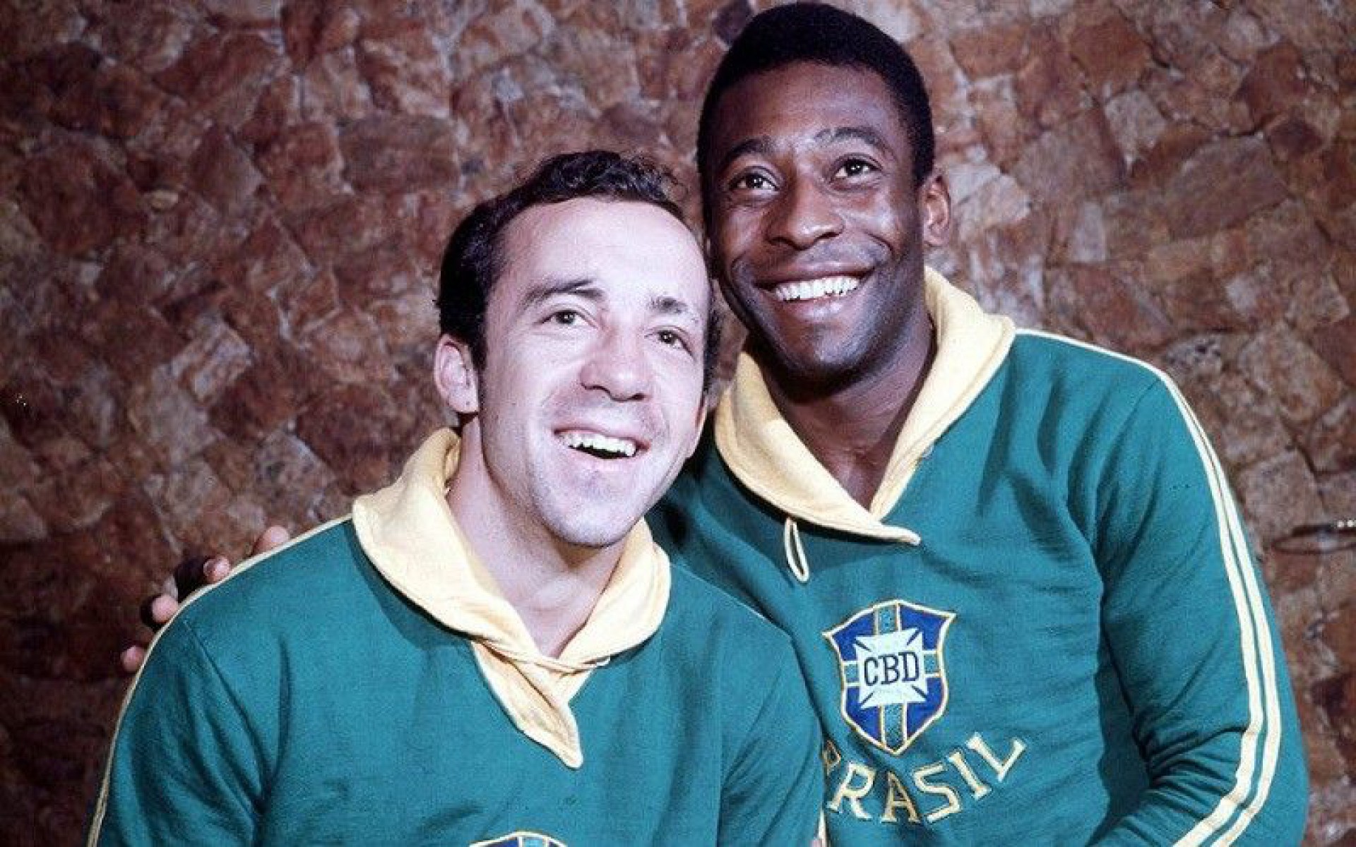 Tostão e Pelé na Seleção Brasileira de 1970 (Foto: Acervo CBF)