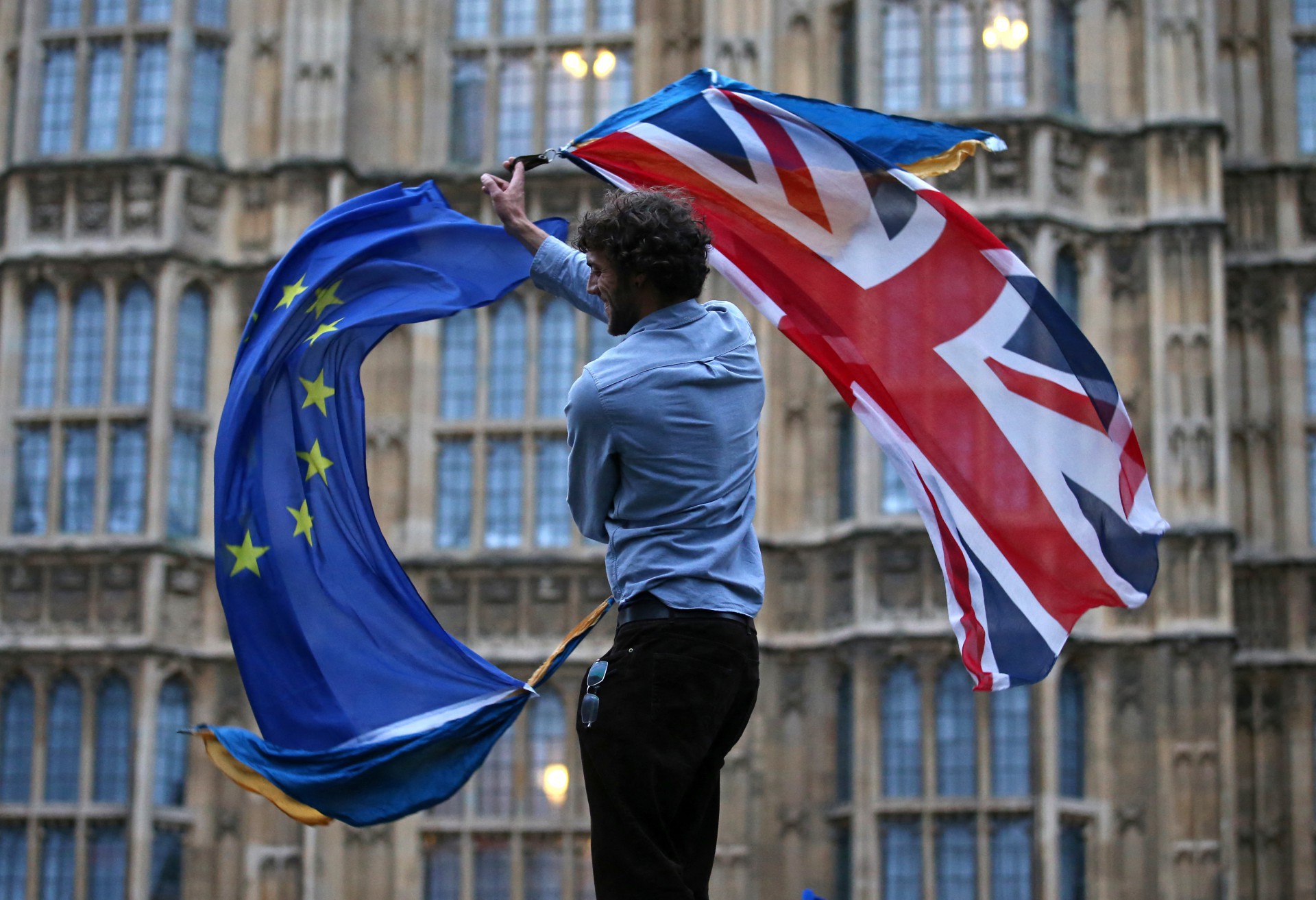 ￼POSTO em prática no início deste ano, Brexit se arrastou como uma novela desde 2016 (Foto: JUSTIN TALLIS / AFP)