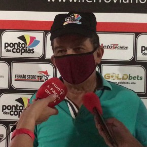 Francisco Diá em entrevista após o empate em 1 a 1 entre Ferroviário e Volta Redonda