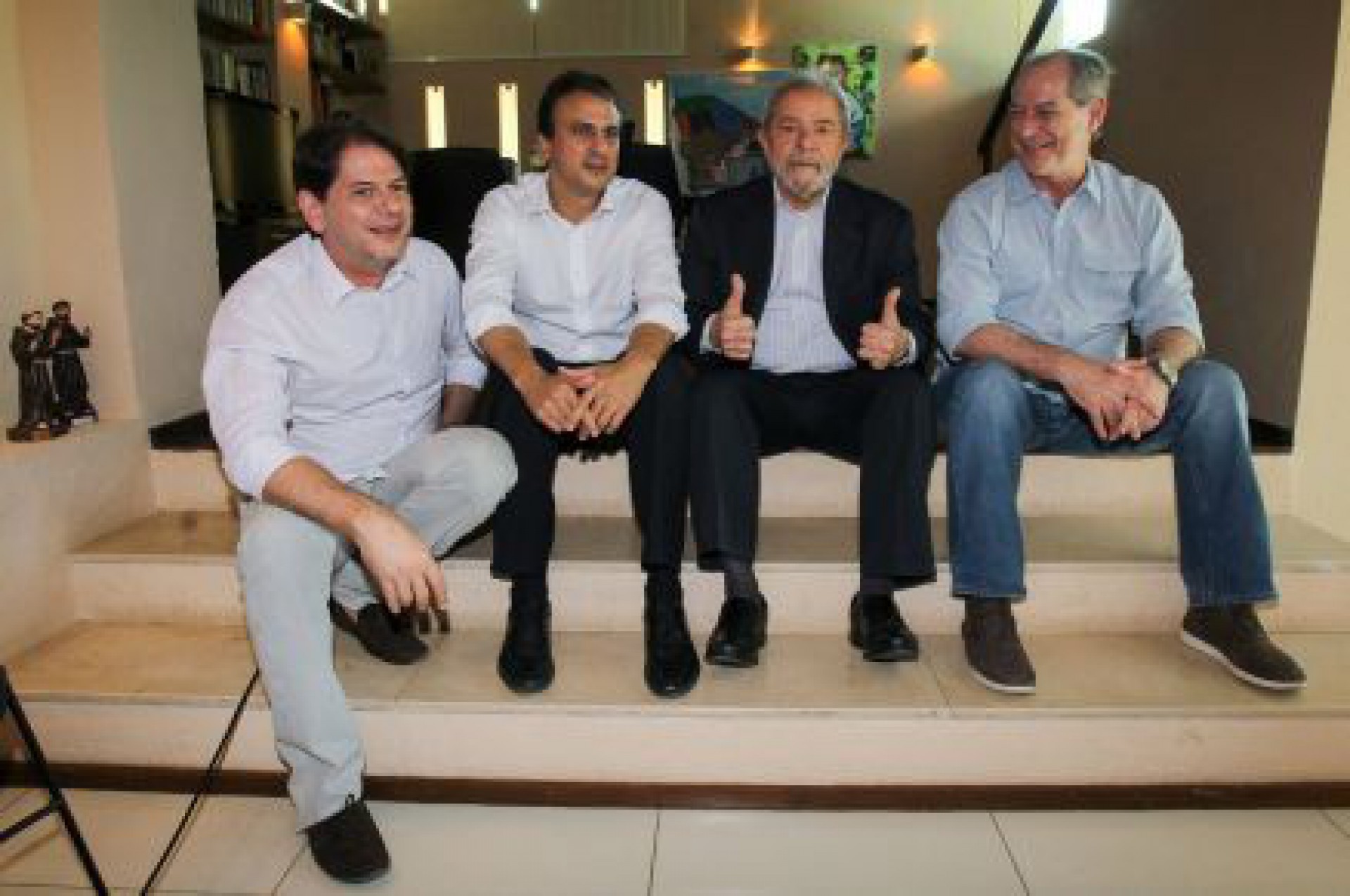 Cid, Camilo, Lula e Ciro, em 2016: antes de 2018, as relações eram mais simples (Foto: HEINRICH AIKAWA/INSTITUTO LULA)