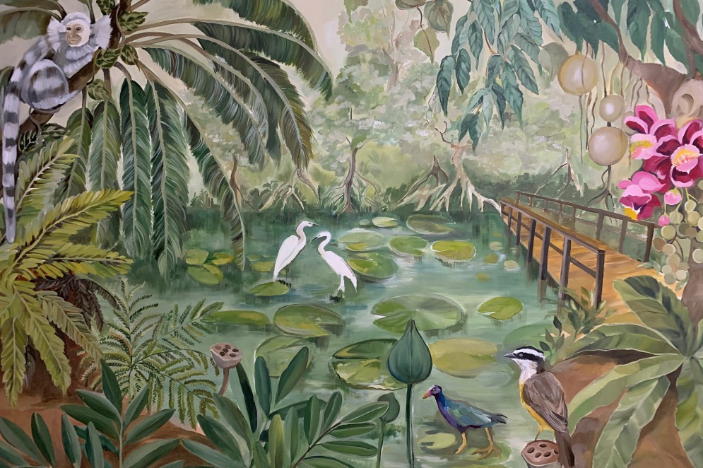 Os trabalhos de Auxi Silveira têm muitas inspirações botânicas, como visto na obra "Parque do Cocó"(Foto: Acervo Pessoal)