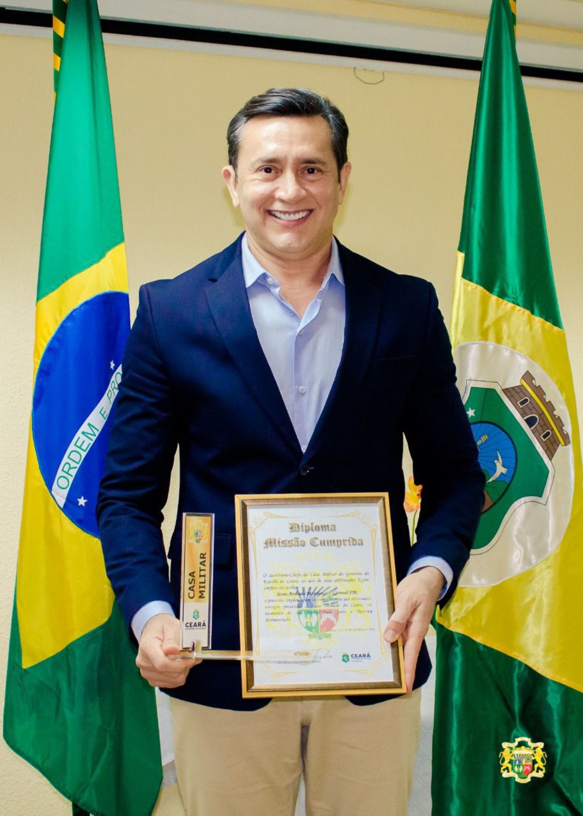Andrade Mendonça recebeu homenagem do Estado pelos seus serviços prestados