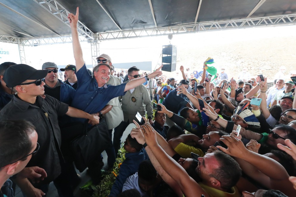 ￼NA PARAÍBA, ex-presidente voltou a causar aglomerações e a fazer discurso antivacina(Foto: Isac Nóbrega/Presidência da República)