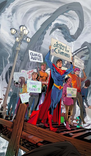A mais recente é a do Super Homem, Jon Kent. Filho do Clark Kent, Jon é bissexual (e luta pelo meio ambiente).