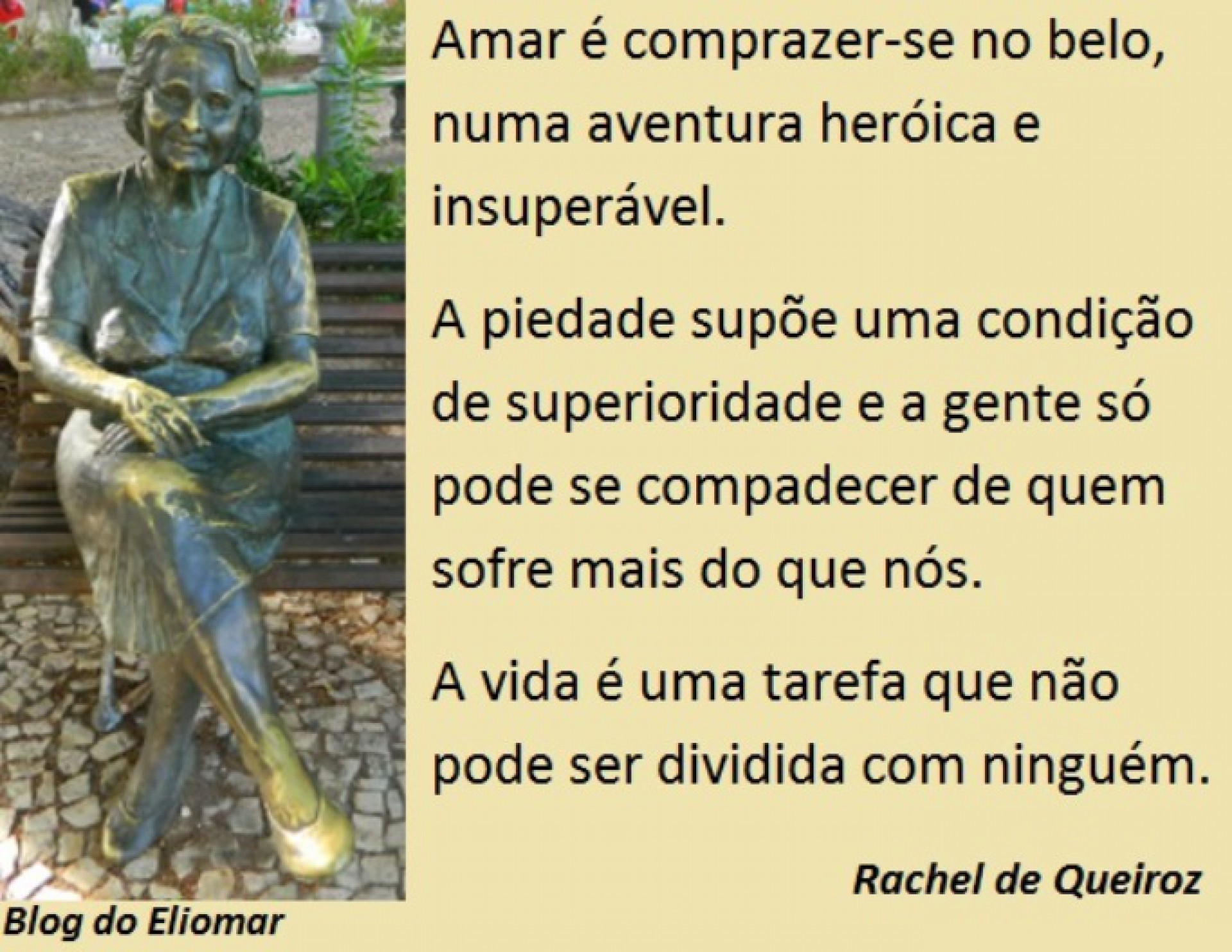 A piedade supõe uma condição de Rachel de Queiroz - Pensador