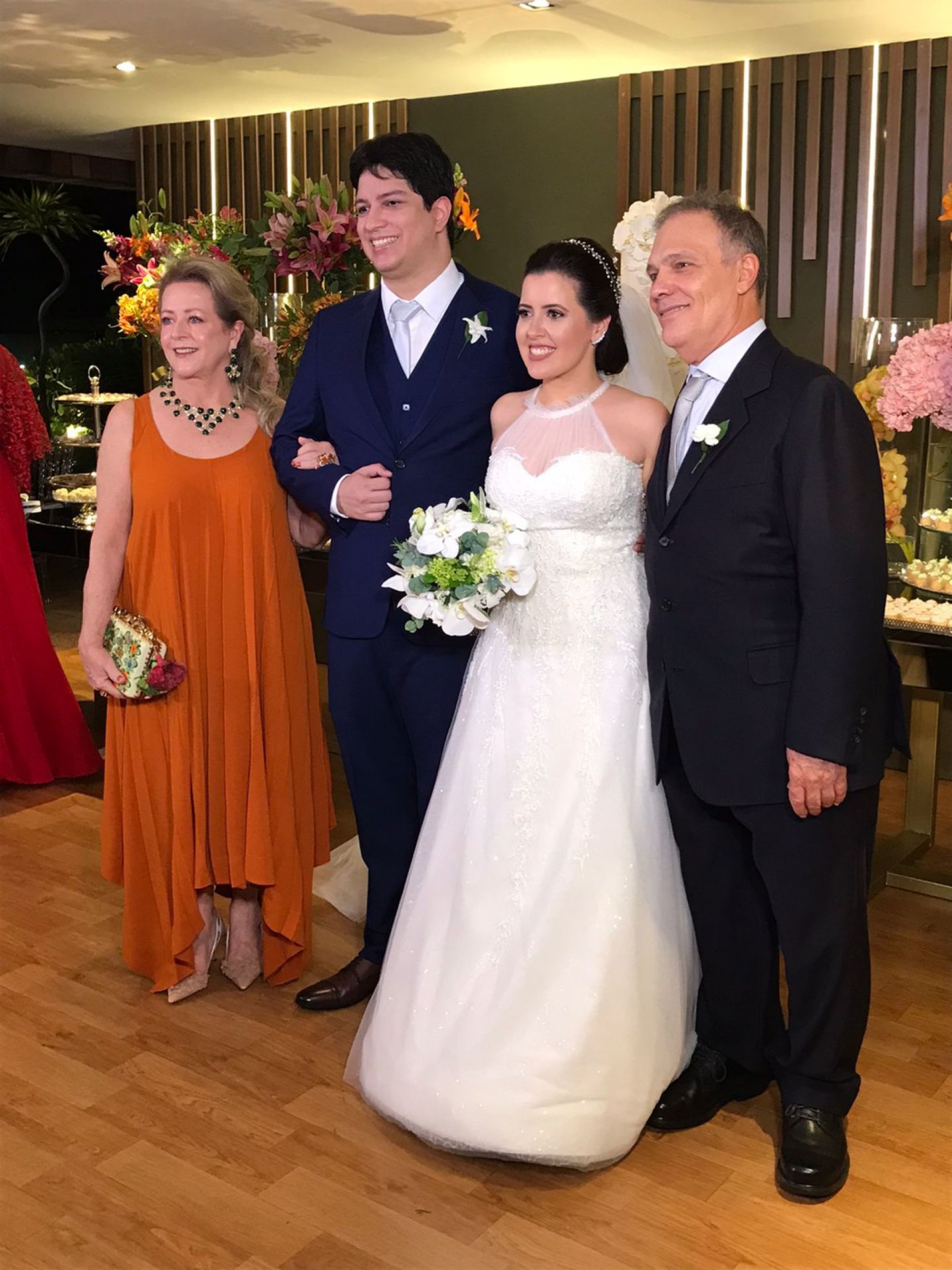 (Foto: Arquivo Pessoal)Denise e José Carlos Pontes ao lado da sobrinha Renata e Edson