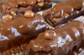 chef Lucas Corazza para Harald ensina como fazer Brownie belga de avelã para as ceias