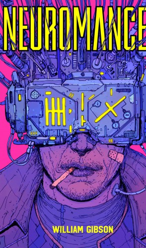 <i>Neuromancer (1984), de William Gibson.</i>  Um dos precursores do cyberpunk, é o 1º de uma trilogia.