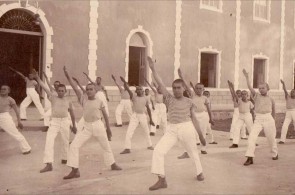 Ginástica sueca na Escola de Aprendizes Marinheiros do Ceará, em 1917