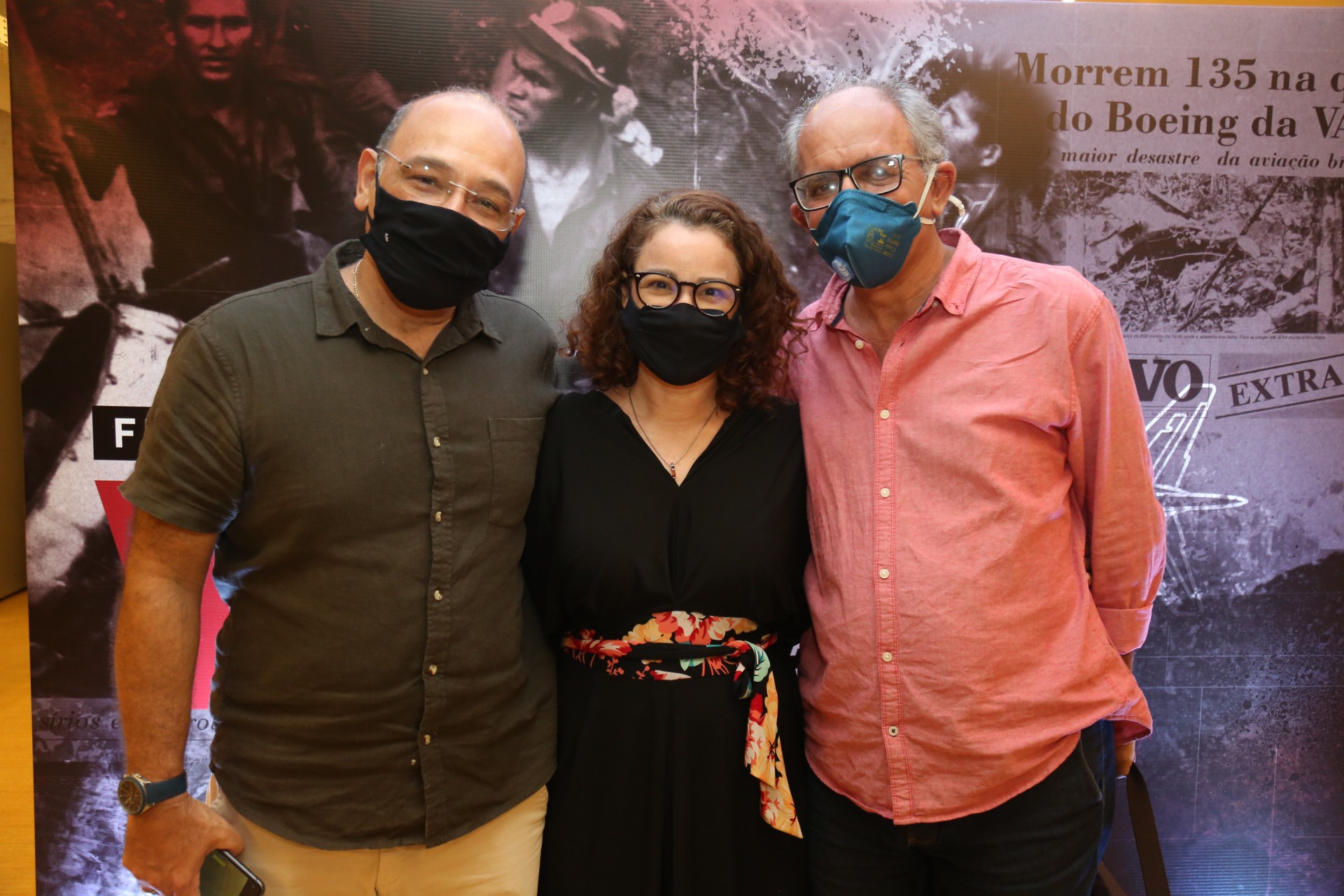 (Foto: João Filho Tavares/O POVO)Eusélio Oliveira, Cinthia Medeiros e Guálter George