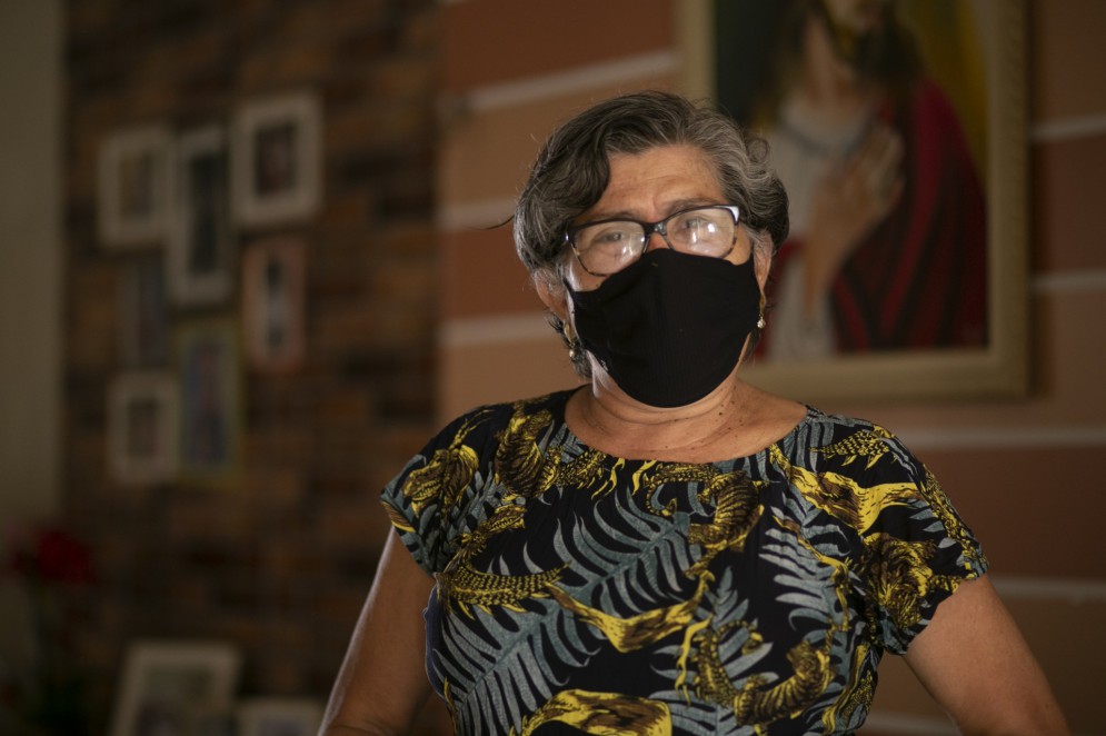 Irenice de Freitas Diniz, aposentada e proprietária de pousada domiciliar.(Foto: AURELIO ALVES)