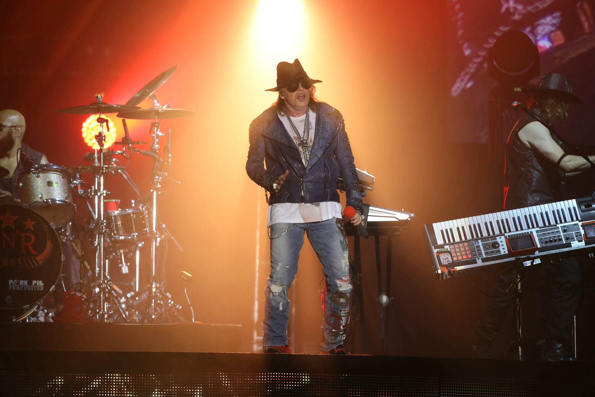 Axl Rose no único show da banda em Fortaleza, no ano de 2014 (Foto: ALANA ANDRADE/DIVULGAÇÃO )