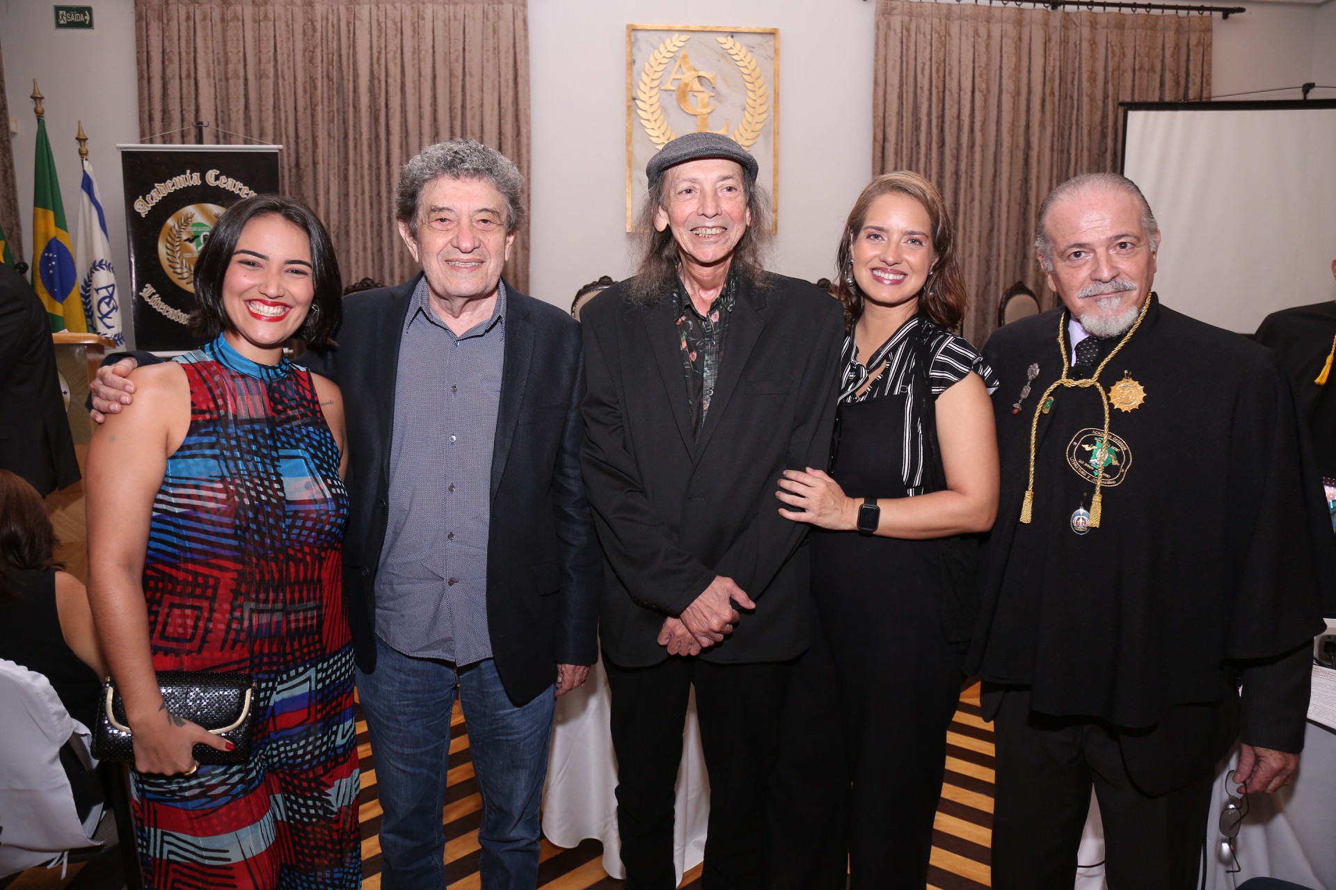 (Foto: JOÃO FILHO TAVARES)Vannick Belchior, Fausto Nilo, Ednardo, Joana Limaverde e Reginaldo Vasconcelos