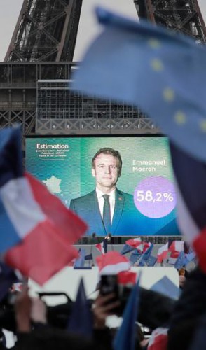 Apesar dos 58% de votos, contra os 42% de Marine Le Pen, Macron não está seguro pelos próximos 5 anos.