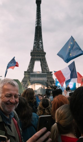 Franceses e estrangeiros esperam bons frutos do seu discurso mais humano e contra valores autocráticos.