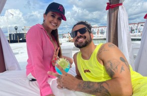 Cléa Girão e Caio Castro no Alchymist Beach Club em Jericoacoara(Foto: divulgação)