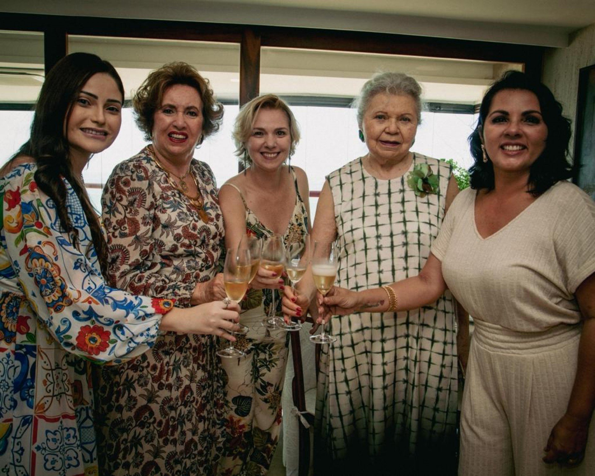 (Foto: Arquivo Pessoal)Natália Miranda, Lêda Maria Souto, Cláudia Froio, Selma Pagneretti e Leyla